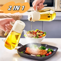 City Choice™470ML Olive Oil Sprayer Dispenser For Cooking BBQ 2 In 1 Glass Oil Vinegar Soy Sauce Spray Kitchen Oil Bottle For Air Fryer