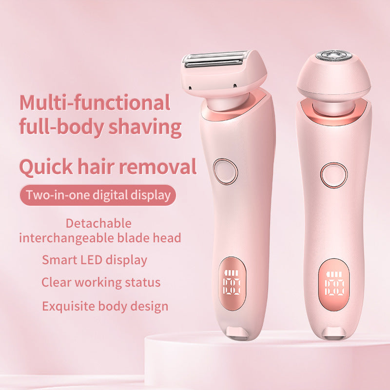 City Choice™2 In 1 Hair Removal Epilator USB Rechargeable Trimmer Women Body Razor