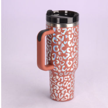 City Choice™ 40oz Insulated Tumbler with Handle & Straw – Spill-Proof Stainless Steel Travel Mug